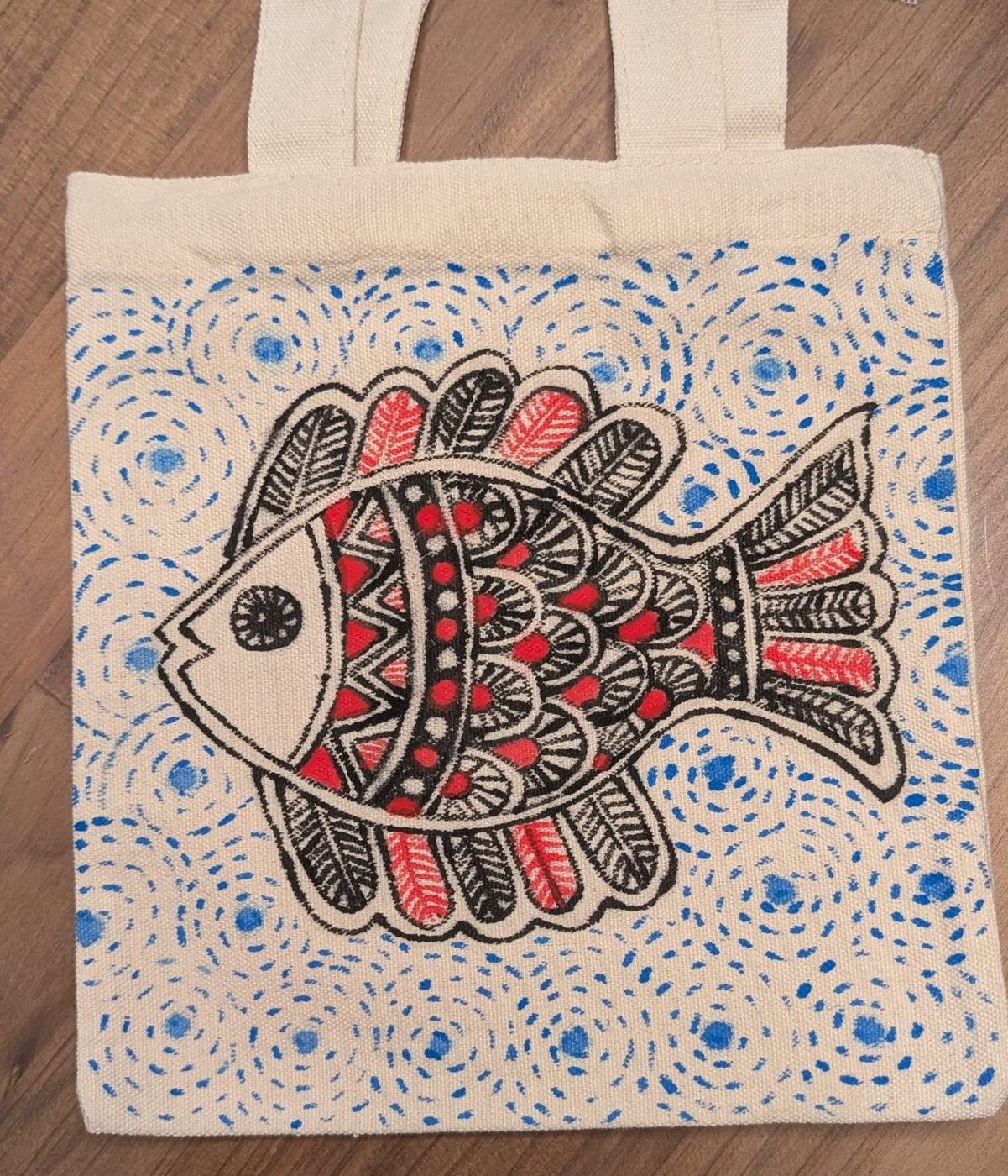 Madhubani Art artwork made in a workshop