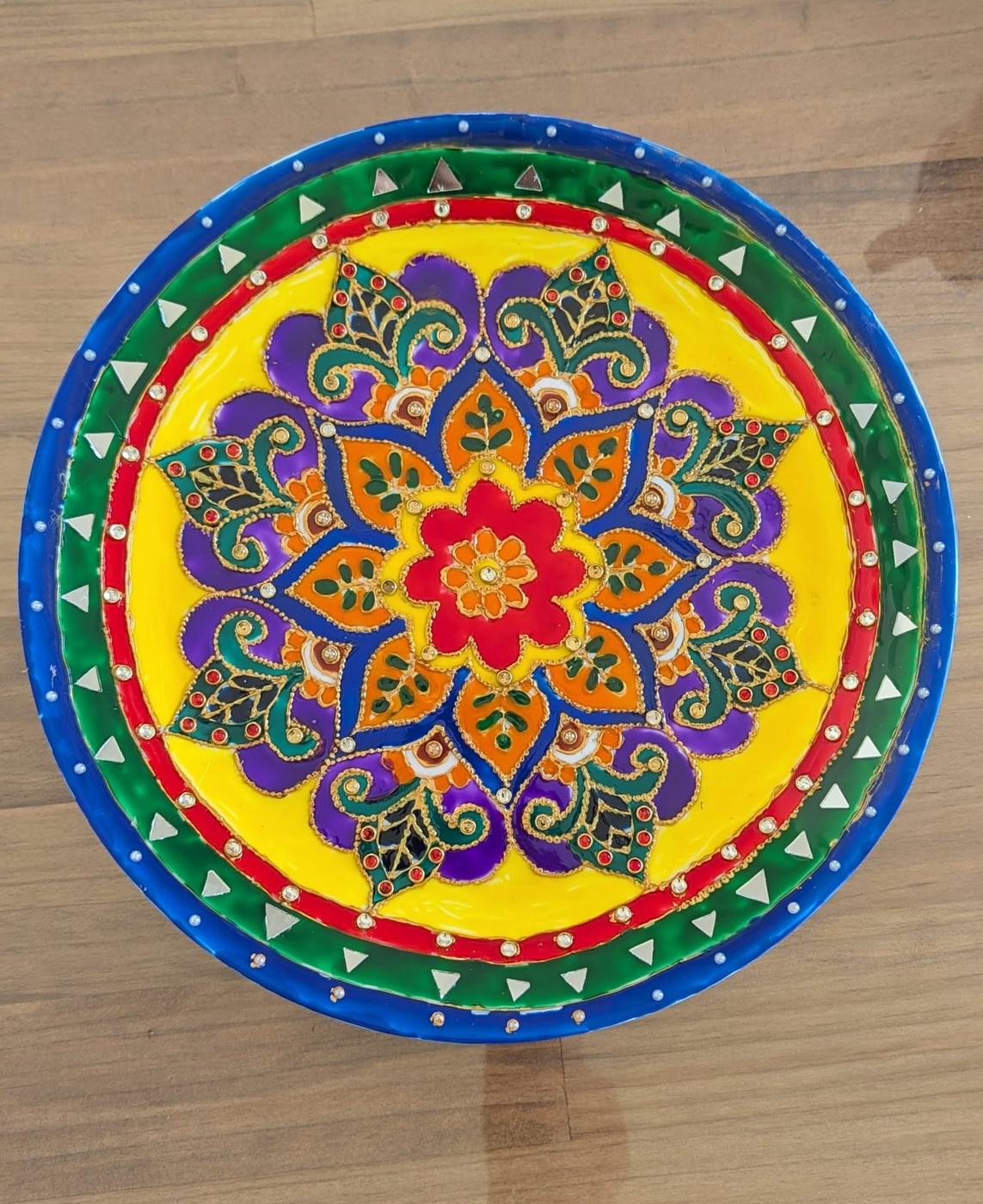 Meenakari-Inspired Painting artwork made in a workshop